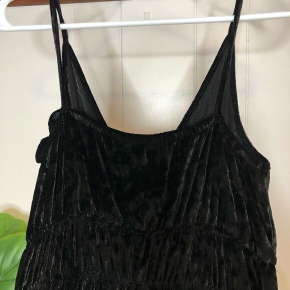 Rebecca Minkoff Womens Mazy V-neck Sleeveless Velvet Maxi Dress Medium - Picture 4 of 6